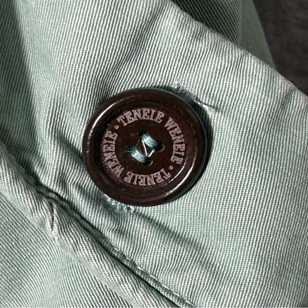 Samansa Mos2 SM2 Jacket Coat Womens XS S Green Zip‎ Snap Hoodie Patches READ - Picture 9 of 16